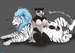 anthro anthro_on_feral backlash91 bear bestiality blue_hair blush breasts cum cum_on_arm drooling erection feline female feral grin hair handjob hybrid interspecies kneeling liger lion lying male mammal masturbation nipples nude on_front open_mouth panda pandaren penis plain_background raserei saliva smirk straight tiger vaginal_masturbation video_games warcraft world_of_warcraft
Rating: Explicit
Score: 8
User: Raserei
Date: January 03, 2014
