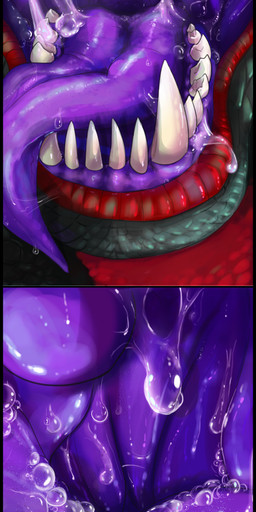 5_fingers abdominal_bulge after_vore ambiguous_gender ambiguous_prey anthro anthro_pred belly biped black_body black_border black_claws black_scales blue_background bodily_fluids bodily_noises bone bones_in_stomach border bubble bulge claws countershade_torso countershading cutaway death different_sound_effects digestion dripping drooling fangs fatal fatal_vore fingers first_person_view front_view glowing glowing_eyes gluck grey_text inside_stomach internal looking_at_viewer looking_down male male_pred mouth_shot neck_bulge nude number onomatopoeia open_mouth oral_vore organs prey_pov purple_text purple_tongue red_body red_countershading red_scales saliva saliva_drip saliva_string scales sharp_teeth shortened_sound_effect simple_background skull slosh sloshing_belly solo sound_effect_variant sound_effects standing stomach stomach_acid swallowing swallowing_sound_effect tail teeth text three-quarter_view tongue tongue_out uvula vore vowelless vowelless_sound_effect wet yellow_eyes greedygulo mythology merak_(merak) dragon mythological_creature mythological_scalie scalie wingless_dragon 2017 absurd_res comic dated digital_drawing_(artwork) digital_media_(artwork) hi_res long_image multiple_scenes signature tall_image
