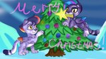 christmas_tree duo female holidays male merry_christmas plant postcard text tree young jbond christmas allura_(mlp) alterro_(mlp) felid mammal pantherine snow_leopard 16:9 hi_res widescreen brother_(lore) brother_and_sister_(lore) sibling_(lore) sister_(lore)