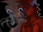 angry anthro black_eyes bodily_fluids damien_g demonic drooling long_tongue male muscular muscular_anthro muscular_male open_mouth poster roaring saliva solo teeth tongue mythology damien canid canine demon dragon fox hybrid mammal mythological_creature mythological_scalie scalie 4:3 hi_res wallpaper