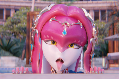 duo feet female female/female jewelry macro micro nude red_body size_difference tongue tongue_out vore yellow_eyes cynthiaacid mayosplash_(modeler) memz3d_(modeler) breath_of_the_wild nintendo the_legend_of_zelda mipha princess_zelda animal_humanoid aquatic aquatic_humanoid fish humanoid hylian mammal zora 2025 3:2 3d_(artwork) blender_(artwork) digital_media_(artwork) hi_res
