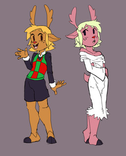 2_horns 5_fingers adolescent anthro antlers barefoot biped black_bottomwear black_clothing black_eyes black_freckles black_hooves black_shorts black_sweater black_topwear blonde_eyebrows blonde_hair bottomwear brown_antlers brown_body brown_ears brown_fur brown_horn buckteeth bulge clothed clothing cloven_hooves collared_shirt crossdressing crossgender dress dress_shirt eyebrows feet fingers freckled_face freckles ftm_crossgender fur gesture green_clothing green_sweater green_sweater_vest green_topwear green_vest grey_background hair hooves horn long_sleeves looking_aside looking_at_viewer male male_anthro multicolored_clothing multicolored_sweater multicolored_sweater_vest multicolored_topwear multicolored_vest open_mouth open_smile red_clothing red_nose red_sweater red_sweater_vest red_topwear red_vest shirt short_hair shorts simple_background smile smiling_at_viewer solo sweater sweater_vest teeth topwear two_tone_clothing two_tone_sweater two_tone_sweater_vest two_tone_topwear two_tone_vest vest waving waving_at_viewer white_clothing white_dress white_shirt white_topwear young young_anthro young_male wayesh deltarune undertale_(series) noelle_holiday deer mammal new_world_deer reindeer hi_res