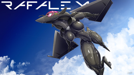 aircraft airplane anthro back_wings black_body breasts cloud cockpit featureless_breasts featureless_crotch female fin flying jet jet_engine machine metallic_body not_furry nude nude_anthro nude_female outside pink_eyes sky skyscape solo tail tail_fin thick_thighs vehicle wheel wheel_feet wings gun-modoki aeromorph living_aircraft living_machine living_vehicle 16:9 4k absurd_res digital_media_(artwork) hi_res widescreen