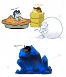 crystal dessert eyewear food goggles group hay hay_bale horn male pastry pie snow bgn friendship_is_magic hasbro my_little_pony mythology braeburn_(mlp) double_diamond_(mlp) king_sombra_(mlp) soarin_(mlp) wonderbolts_(mlp) equid equine horse mammal mythological_creature mythological_equine pony unicorn 2016