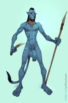 abs areola athletic athletic_male balls big_balls big_penis biped blue_body blue_skin fingers genitals hair holding_melee_weapon holding_object holding_polearm holding_spear holding_weapon humanoid_genitalia humanoid_penis humanoid_pointy_ears male melee_weapon nipples penis pointy_ears polearm solo spear tail vein veiny_penis weapon yoshka james_cameron's_avatar tsu'tey alien humanoid na'vi tailed_humanoid 2019 absurd_res hi_res