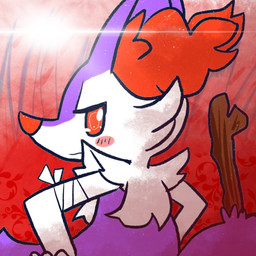 ambiguous_anthro ambiguous_gender anthro biped blush blush_stickers hands_on_hips looking_at_viewer looking_back looking_back_at_viewer mouth_closed rear_view simple_background snout solo three-quarter_view annyui0611 nintendo pokemon braixen canid generation_6_pokemon mammal pokemon_(species) shiny_pokemon 1:1 2023 digital_drawing_(artwork) digital_media_(artwork) half-length_portrait hi_res japanese_description portrait translated_description