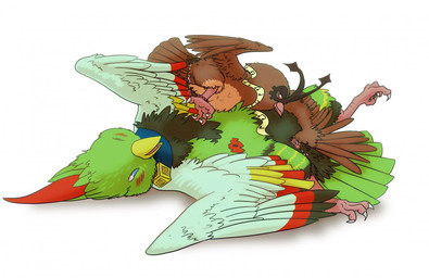 ambiguous_gender animal_genitalia beak blush cloaca duo feathered_wings feathers feet female feral genitals looking_back male male/female nude open_mouth red_eyes simple_background talons toes white_background wings gauntletspirit nintendo pokemon avian bird generation_2_pokemon hoothoot pokemon_(species) xatu 2013 digital_drawing_(artwork) digital_media_(artwork)