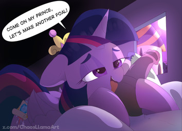 bedroom_eyes crown fake_cutie_mark fellatio female feral fetlocks headgear horn narrowed_eyes oral penile seductive sex solo speech_bubble tongue tongue_out wings chaosllama friendship_is_magic hasbro my_little_pony mythology shining_armor_(mlp) twilight_sparkle_(mlp) equid equine mammal mythological_creature mythological_equine unicorn winged_unicorn absurd_res hi_res incest_(lore)