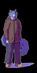 anthro looking_at_viewer male solo standing hot_knives timberland jojo_(hot_knives) domestic_cat felid feline felis hybrid lynx maine_coon mammal 2021 alpha_channel hi_res