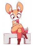 anthro beverage blush breasts brown_body brown_fur cellphone crossed_legs electronics female fur genitals heart_symbol horn looking_at_viewer multicolored_body multicolored_fur nipples nude phone pussy simple_background smartphone solo two_tone_body two_tone_fur white_background white_body white_fur diives aggretsuko basic_instinct sanrio tsunoda_(aggretsuko) antelope bovid gazelle mammal thomson's_gazelle true_antelope 2019 2d_animation animated frame_by_frame hi_res short_playtime