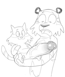 anthro bent_arm big_eyes big_mouth_(anatomy) big_nose big_penis bodily_fluids cheek_tuft closed_smile dark_ears dark_glans dark_nose drooling duo erection eyebrows eyelashes facial_markings facial_tuft fangs featureless_chest female fur fur_tuft genital_fluids genitals glans glistening glistening_genitalia glistening_glans glistening_penis head_markings holding_another holding_partner huge_penis humanoid_genitalia humanoid_penis hyper hyper_genitalia hyper_penis iris larger_female leaking_precum looking_at_another's_penis looking_at_genitalia looking_at_penis looking_down looking_down_at_genitalia looking_down_at_penis male male/female markings mouth_closed no_pupils nude nude_anthro nude_female nude_male open_mouth pawpads penis penis_awe pointy_ears precum prick_ears round_ears saliva semi-anthro size_difference small_but_hung smaller_male smile striped_arms striped_body striped_face striped_fur striped_markings striped_tail stripes tail tail_markings teeth thin_eyebrows three-quarter_view tongue tuft vein veiny_penis wide_eyed dbaru tig_and_lily lily_(tig_and_lily) tig_(tig_and_lily) domestic_cat felid feline felis mammal pantherine tiger 2024 black_and_white digital_drawing_(artwork) digital_media_(artwork) hi_res monochrome
