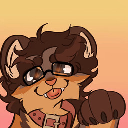 4_fingers :3 anthro big_ears biped black_claws black_eyewear black_glasses blep brown_body brown_ears brown_eyebrows brown_eyes brown_fingers brown_fur cheek_tuft claws collar collar_only eyebrows eyewear facial_tuft fangs fingers fur glasses grabbing grabbing_viewer gradient_background hair handpaw head_tuft inner_ear_fluff long_hair looking_at_viewer low_framerate male messy_hair multicolored_body multicolored_fur neck_tuft nude orange_background pawpads paws pink_nose pink_pawpads red_collar simple_background snout solo standing teeth tongue tongue_out tuft wearing_glasses white_inner_ear_fluff white_sclera stup1dfuckk pla_(alottaplaplapla) mammal northern_olingo olingo procyonid 1:1 2026 animated digital_drawing_(artwork) digital_media_(artwork) loop portrait seamless_loop