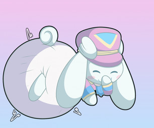 big_diaper big_ears blush clothing diaper feces hat headgear headwear huge_diaper hyper_diaper male pooping soiled_diaper soiling soiling_diaper solo unclean_diaper used_diaper using_diaper merrit_(artist) cinnamoroll sanrio canid canine canis domestic_dog mammal hi_res