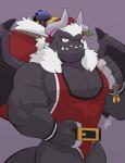 abs biceps big_muscles claws clothing costume holidays horn male muscular muscular_male pecs solo tail wings hikazedragon christmas mythology nintendo ring_fit_adventure dragaux dragon mythological_creature mythological_scalie scalie absurd_res hi_res