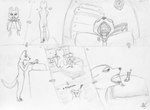 ambiguous_gender anthro bedroom_eyes black_eyes black_nose blush blush_lines bodily_fluids breasts butt carrying_another curvilinear digitigrade directional_arrow duo ears_back exclamation_point female female/ambiguous feral fluffy fluffy_nipples fluffy_tail furniture genitals heart_symbol hesitant midriff mouth_shot narrowed_eyes nude nude_female numbered_sequence onomatopoeia open_mouth pawpads paws pillow pivoted_ears pointy_ears prick_ears pussy seductive size_difference sound_effects squint string surprised sweat sweatdrop tail teeth_showing tether text thinking tongue tongue_out uvula vore walking just_w canid canine canis mammal mouse murid murine rodent wolf 2025 absurd_res comic english_text graphite_(artwork) greyscale hatching_(art) hi_res monochrome shaded signature traditional_media_(artwork)