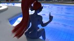 back_muscles blue_body blue_skin butt female hair muscular muscular_female nude nude_female nude_humanoid outdoor_nudity outside poolside rear_view red_hair skinny_dipping solo water raedainfossa wo262_(modeler) undertale undertale_(series) you_may_spank_it_once undyne animal_humanoid fish fish_humanoid humanoid marine marine_humanoid 16:9 2019 3d_(artwork) digital_media_(artwork) hi_res meme widescreen