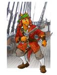 anthro bad_trigger_discipline biped border bottomwear breasts clothing coat dual_wielding female flintlock footwear green_eyes hair holding_melee_weapon holding_object holding_sword holding_weapon jewelry kerchief knife melee_weapon necklace pants pirate red_hair scabbard ship shoes solo sword topwear vehicle watercraft weapon white_border rabbi-tom red_shetland equid equine horse mammal pony pony_(horse) shetland_pony 2018