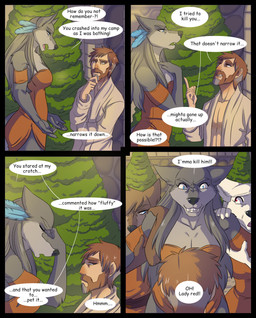 angry anthro armor bathrobe beard black_hair black_nose blue_eyes breasts brown_body brown_eyes brown_fur brown_hair clothed clothed_anthro clothed_female clothed_human clothed_male clothing dialogue eyelashes facial_hair female fur grey_body grey_fur grey_hair group hair holding_back larger_anthro larger_female light_body light_skin long_eyelashes male male/female orange_body orange_fur remembering robe size_difference smaller_human smaller_male speech_bubble tear_trough text tribal tuft white_body white_fur white_hair ziggie13 lady_azure_(wolfpack67) lady_red_(wolfpack67) rabbit_(wolfpack67) wraith_(wolfpack67) canid canine canis human mammal wolf comic english_text hi_res sibling_(lore) sister_(lore) sisters_(lore)