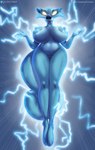 anthro blue_body blue_fur breasts female fur genitals glowing glowing_eyes nude power pussy solo el-loko blue_sky_studios ice_age_(series) watchmen dr._manhattan scratazon_leader mammal rodent saber-toothed_squirrel scratazon hi_res