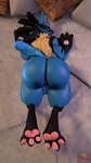 anthro anus backsack balls big_balls big_butt butt dakimakura feet foot_focus genitals hand_spike intersex looking_back maleherm pawpads paws pussy red_eyes soles solo spikes spikes_(anatomy) thick_thighs toes knightsfm nintendo pokemon kimbol_the_lucario generation_4_pokemon lucario pokemon_(species) 2023 9:16 absurd_res dakimakura_design hi_res