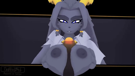 2_horns accessory anthro anthro_penetrated antlers big_breasts border breast_play breasts clothing duo eyebrows female female_focus fingers floppy_ears foreskin fur genitals grey_body grey_fur hair hair_accessory hair_ring horn long_ears lop_ears male male/female nipples offscreen_character outside_border penetration penis sex text thick_eyebrows titfuck tednotbob pseudoregalia sybil_(pseudoregalia) bovid caprine jackalope lagomorph mammal 16:9 2025 3d_(artwork) 3d_animation animated artist_name digital_media_(artwork) letterbox loop no_sound seamless_loop short_playtime webm widescreen