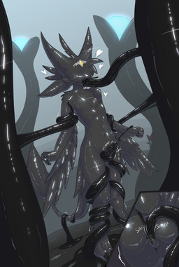 after_transformation anal anal_penetration anthro assimilation black_cum bodily_fluids colored_cum corruption cum deep_throat eyeless fellatio genital_fluids glistening glistening_body latex latex_body latex_cum latex_tentacles latex_transformation lavali liquid_latex male masturbating_while_penetrated masturbation oral oral_penetration penetration penile restrained restrained_arms restrained_by_tentacles restrained_feet restrained_legs restrained_tail sex solo standing standing_sex tentacle_in_ass tentacle_in_mouth tentacle_masturbation tentacle_on_penis tentacle_penetration tentacle_sex tentacles transformation transformation_through_sex unusual_bodily_fluids unusual_cum unusual_genital_fluids yporolsya naala_(yporolsya) avali latex_creature living_latex absurd_res hi_res