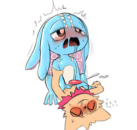 ambiguous_gender anal anal_orgasm anal_penetration animal_genitalia anthro blush bodily_fluids chibi cowgirl_position cum cum_while_penetrated duo ejaculation erection eyes_closed from_front_position fur genital_fluids genital_slit genitals hands-free looking_pleasured male male/male male_penetrated male_penetrating male_penetrating_male moan nude on_bottom on_top open_mouth orgasm orgasm_face penetration penile penile_penetration penis pseudo_hair saliva sex shaking simple_background sweat tapering_penis tears tentacle_hair tentacles text young young_ambiguous young_anthro young_male dapong league_of_legends riot_games tencent fizz_(lol) teemo_(lol) aquatic mammal yordle digital_media_(artwork) hi_res translation_check translation_request adult_(lore)