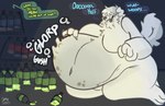 anthro belly beverage bloated breasts drinking expansion female floppy_ears overweight rumbling_stomach soda tongue tongue_out weight_gain sapphicslob canid canine canis domestic_dog mammal hi_res