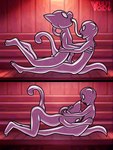 bodily_fluids drone latex male oral sauna sex sweat vulpivoid nintendo pokemon generation_1_pokemon legendary_pokemon mammal mewtwo mustelid otter pokemon_(species) 2024 3:4 digital_media_(artwork) hi_res