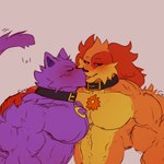 abs anthro barazoku biceps big_muscles biped blush blush_lines collar collar_only collar_tag duo french_kissing fur jewelry kissing looking_at_another looking_at_partner male male/male moon_collar_tag moon_necklace muscular muscular_anthro muscular_male necklace nude orange_body orange_fur orange_pendant pecs purple_body purple_fur sun_necklace tail yellow_body yellow_fur yellow_pendant cabbage_joey mob_entertainment poppy_playtime smiling_critters catnap_(poppy_playtime) dogday_(poppy_playtime) canid canine canis domestic_cat domestic_dog felid feline felis mammal 1:1 2024 hi_res