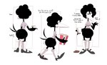 4_fingers anthro asking asking_what beak belly beverage big_belly big_butt biped black_body black_feathers black_hair black_tail bottom_heavy bottomless bottomless_anthro bottomless_female breasts butt casual_exposure clothed clothing coffee coffee_mug container cup dialogue directional_arrow ellipsis eyelashes feathers featureless_crotch female female_anthro fingers food footwear front_view grey_clothing grey_footwear grey_shirt grey_shoes grey_topwear hair heart_after_text holding_container holding_cup holding_food holding_mug holding_object interjection knee_highs knee_socks legwear lidded_eyes lies mug non-mammal_breasts null orthographic pie_cut_eyes popcorn popcorn_bucket questioning_ellipsis rear_view shirt shoes side_view simple_background small_breasts socks solo spilling_drink standing tail tail_feathers talking_to_viewer text topwear vowelless vowelless_vocalization walking white_background white_clothing white_footwear white_mug white_socks wide_hips maddeku donna_feathers avian bird corvid corvus_(genus) crow inkblot oscine passerine 2024 absurd_res colored english_description english_text full-length_portrait hi_res multiple_images portrait shaded