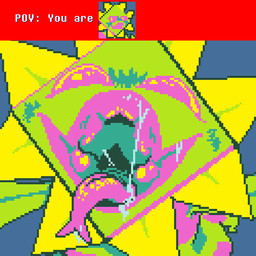 ambiguous_gender blush bodily_fluids drooling fangs first_person_view flower_(anatomy) forked_tongue gaping_mouth grabbing_viewer green_body gullet held_up holding_viewer imminent_vore leaf leaf_arms mouth_shot open_mouth pink_spots plant saliva saliva_string smile smiling_at_viewer solo spots teeth throat tongue tongue_out miner_mate_coffee deltarune undertale_(series) darkner elemental_creature flora_fauna floradinn reptile scalie snake