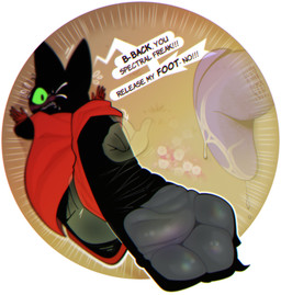 3_toes anthro blush bodily_fluids dialogue disembodied_tongue drooling duo feet foot_fetish foot_focus foot_play male male/male pawpads paws saliva soles speech_bubble text toes tongue wrinkled_feet wrinkles dogeoisie cartoon_network mao_mao:_heroes_of_pure_heart sheriff_mao_mao_mao ghost spirit absurd_res english_text hi_res