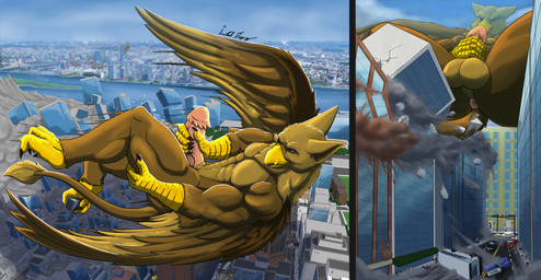 4_toes abs anthro balls beak biceps biped brown_body building building_destruction butt car city city_background city_crushing city_destruction cityscape claws destruction detailed_background erection extreme_size_difference feathered_wings feathers feet fingers flying genitals house landscape_dwarfing macro macro_anthro macro_male male masturbation muscular muscular_anthro muscular_male nude outside paws pecs penile penile_masturbation penis rampage size_difference sky solo tail toes vehicle vehicle_destruction vein veiny_penis wings immortal_degeneracy mythology carpo avian gryphon mythological_avian mythological_creature hi_res