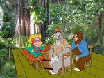 4:3 alin_raven anthro ape baloo bear bottomless brown_bear butt cigar claws clothed clothing digital_media_(artwork) disney forest fur grizzly_bear group hair haplorhine hat headgear headwear jungle king_louie looking_at_viewer male mammal mixed_media orangutan outside photo_background photography_(artwork) plant primate slightly_chubby sloth_bear smoke smoking talespin the_jungle_book tree ursine wood