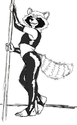 anthro barefoot biped clothed clothed_anthro clothed_male clothing feet femboy humanoid_feet looking_at_viewer male male_anthro plantigrade pose side_view solo stirrup stirrup_legwear zimakum guardians_of_the_galaxy marvel rocket_raccoon mammal procyonid raccoon absurd_res black_and_white full-length_portrait hi_res monochrome portrait sketch unfinished