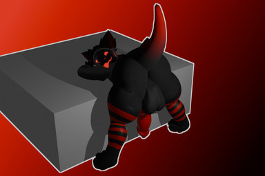 animal_genitalia animal_penis anthro backsack balls bent_over big_balls big_butt big_penis big_sheath black_background black_balls black_body black_claws black_clothing black_ears black_fur black_hoodie black_leg_warmers black_legwear black_paws black_sheath black_tail black_thigh_highs black_topwear butt canine_genitalia canine_penis claws clothing cube dipstick_tail ear_tuft fur genitals glowing glowing_eyes glowing_face glowing_nose glowing_symbol glowing_tongue gradient_background hoodie knot leg_warmers legwear looking_at_viewer machine male markings multicolored_clothing multicolored_leg_warmers multicolored_legwear multicolored_thigh_highs pattern_clothing pattern_leg_warmers pattern_legwear pattern_thigh_highs penis presenting presenting_hindquarters protogen_face protogen_visor protogen_visor_maw raised_tail red_background red_body red_clothing red_eyes red_face red_fur red_knot red_leg_warmers red_legwear red_nose red_penis red_symbol red_tail_tip red_thigh_highs red_tongue seductive shadow sheath simple_background solo spread_legs spreading striped_clothing striped_leg_warmers striped_legwear striped_thigh_highs stripes tail tail_markings thigh_highs tongue tongue_out topwear tuft gavinator96 gabogen_(gavinator96) protogen 2026 3d_(artwork) blender_(artwork) blender_eevee_(artwork) digital_media_(artwork) hi_res