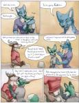 2018 5_fingers anthro antlers assisted_exposure blue_(ruaidri) blue_body blue_eyes blue_fur body_hair brown_body brown_fur bulge bulge_in_face canid canine canis clothing collar comic confusion deer dialogue dipstick_tail english_text fingers fox fur gale_(ruaidri) green_body green_eyes green_fur green_tail grey_clothing grey_shirt grey_topwear group happy_trail hi_res horn imminent_sex inner_ear_fluff jewelry key key_necklace licking licking_lips male male/male mammal markings multicolored_body multicolored_fur multicolored_tail necklace open_mouth painting_(artwork) profanity purple_clothing purple_shirt purple_topwear red_clothing red_shirt red_topwear ruaidri self_lick shirt speech_bubble swingers tail tail_markings tail_motion tailwag text tongue tongue_out topwear traditional_media_(artwork) tuft two_tone_body two_tone_fur watercolor_(artwork) white_body white_fur wolf