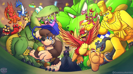 anthro battery female feral golden_goliath_(banjo-kazooie) group inflatable magic_user male shaman tribal_spellcaster ufo witch cabezilla banjo-kazooie microsoft mythology nintendo rareware banjo_(banjo-kazooie) captain_blubber chili_billi chilly_willy_(banjo_kazooie) gruntilda_winkybunion humba_wumba jamjars_(banjo-kazooie) kazooie mr._patch mumbo_jumbo_(banjo-kazooie) old_king_coal t-rex_banjo weldar animate_inanimate avian bear breegull dinosaur dragon human humanoid living_inflatable mammal monster mythological_creature mythological_scalie prehistoric_species pterosaur reptile saurischian scalie theropod absurd_res hi_res