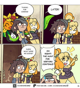 anthro bar_emanata biped blonde_hair bottomwear breasts clothed clothing detailed_background dialogue door emanata female flower group hair hat headgear headwear outside plant speech_bubble text thick_thighs topwear trio yellow_body ichduhernz animal_crossing electronic_arts nintendo plants_vs._zombies plants_vs._zombies_heroes popcap_games isabelle_(animal_crossing) solar_flare_(pvz) canid canine canis domestic_dog elemental_creature flora_fauna flower_creature human mammal shih_tzu sunflower_(pvz) toy_dog 2025 english_text hi_res