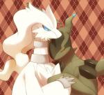 ambiguous_gender black_body black_skin blue_eyes blue_sclera claws duo eyes_closed fluffy fur hug smile white_body white_fur on_ice_(artist) nintendo pokemon generation_5_pokemon legendary_pokemon pokemon_(species) reshiram zekrom digital_media_(artwork)