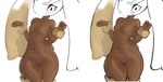 5_fingers anthro black_line_art breasts brown_body brown_fur eyebrows eyelashes featureless_breasts featureless_crotch female fingers floppy_ears front_view fur looking_at_viewer lop_ears multicolored_body multicolored_fur navel nude open_mouth pupils simple_background small_breasts solo standing tail tan_body tan_fur thick_thighs two_tone_body two_tone_fur white_background wide_hips 4chan_anon nintendo pokemon generation_4_pokemon lagomorph lopunny mammal pokemon_(species) 2024 colored digital_media_(artwork) hi_res multiple_images portrait shaded soft_shading three-quarter_portrait