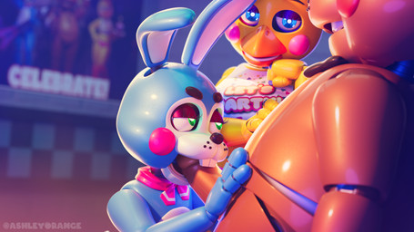 anthro beak bib bisexual blue_body blue_eyes bow_tie brown_body buckteeth clothing eyeshadow fellatio female femboy green_eyes group machine makeup male male/male on_model oral penile rabbit_ears scarf sex teeth trio yellow_body ashleyorange five_nights_at_freddy's five_nights_at_freddy's_2 scottgames toy_bonnie_(fnaf) toy_chica_(fnaf) toy_freddy_(fnaf) animatronic avian bear bird chicken galliform lagomorph leporid mammal phasianid rabbit robot robot_anthro 16:9 3d_(artwork) 4k absurd_res digital_media_(artwork) hi_res widescreen