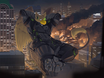 4_toes abs anthro beak biceps biped boots bottomwear brown_body building building_destruction car city city_background city_crushing city_destruction cityscape claws clothed clothing destruction detailed_background feathered_wings feathers feet footwear gear gloves handwear house looking_at_viewer lying macro macro_anthro macro_male male muscular muscular_anthro muscular_male night outside pawpads paws pecs rampage shoes sky smile solo tail toe_claws toes topwear vehicle vehicle_destruction wings apron555 mythology carpo avian gryphon mythological_avian mythological_creature 4:3 hi_res