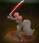 anthro female solo weapon zenetreya levidos asian_mythology east_asian_mythology japanese_mythology mythology demon mixbreed oni yokai absurd_res hi_res