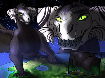 city_crushing city_destruction destruction duo female feral horn macro macro_female macro_feral macro_on_macro male planet planet_dwarfing scales smile stomped stomping wings spicyscaliearts dungeons_and_dragons european_mythology hasbro mythology wizards_of_the_coast visrenaka_(spicyscalie) black_dragon_(dnd) chromatic_dragon_(dnd) dragon dragon_(dnd) mythological_creature mythological_scalie scalie western_dragon 4:3 digital_media_(artwork) hi_res