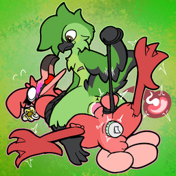 3_toes anal anal_penetration anthro anus avian_feet ball_gag ball_tuft ball_tugging balls bdsm beak big_feet black_beak black_feet black_legs blush blush_lines bodily_fluids brown_eyes clothing cock_and_ball_torture cowgirl_position cum cum_in_vagina cum_inside dominant dominant_female duo eyelashes feather_hair feathers feet female femboy feminine flower flower_accessory flower_on_head from_front_position fucked_silly gag genital_fluids genital_torture genitals green_background green_body green_feathers head_accessory head_tuft headgear headwear heart_symbol impregnation internal internal_vaginal leash leash_on_balls leash_pull leg_tuft long_beak looking_at_another looking_at_partner male male/female mastectomy_scar membrane_(anatomy) motion_lines multicolored_beak multicolored_body multicolored_feathers multicolored_wings neck_tuft object_in_ass object_in_beak object_in_mouth on_bottom on_top onomatopoeia orgasm orgasm_face ovum ovum_penetration ovum_with_heart penetration penis pink_body pink_feathers pink_feet pink_legs pink_penis plant power_bottom pseudo_hair pulling_balls red_ball_gag restrained restrained_wings scar sex sex_toy sex_toy_in_ass sex_toy_insertion simple_background sound_effects sperm_cell submissive submissive_male tail tail_feathers talons text toes tuft vaginal vaginal_penetration vibrator vibrator_in_ass webbed_feet wide_eyed wings wings_tied otterjunk game_freak nintendo pokemon cleo_(cleothebirb) pinky_(honchkrow36) avian bird cramorant generation_8_pokemon pokemon_(species) 2026 absurd_res colored digital_drawing_(artwork) digital_media_(artwork) hi_res trans_(lore) trans_man_(lore)