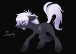 black_background feral hair open_mouth simple_background solo teeth white_hair rikitoka equid mammal