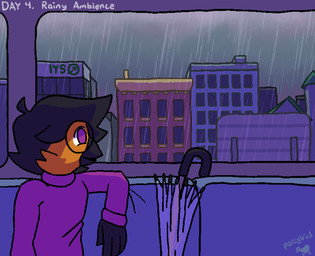 anthro beak black_hair cheek_tuft city city_background clothed clothing cloud cloudy_sky eyewear facial_tuft feathers glasses hair male modern_architecture neo-classical_architecture orange_body orange_feathers public_transportation purple_clothing purple_eyes purple_sweater purple_topwear raining round_glasses sky solo street_sign sweater topwear tuft umbrella urban winged_arms wings percybird percy_(percybird) avian bird eurasian_bullfinch finch oscine passerine true_bullfinch 2025 clip_studio_paint_(artwork) colored digital_media_(artwork) hi_res shaded signature