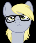 alternative_fashion eyewear female glasses hipster simple_background solo transparent_background blackfeathr friendship_is_magic hasbro my_little_pony derpy_hooves_(mlp) equid equine horse mammal pony 2011 alpha_channel archived_source headshot_portrait low_res portrait